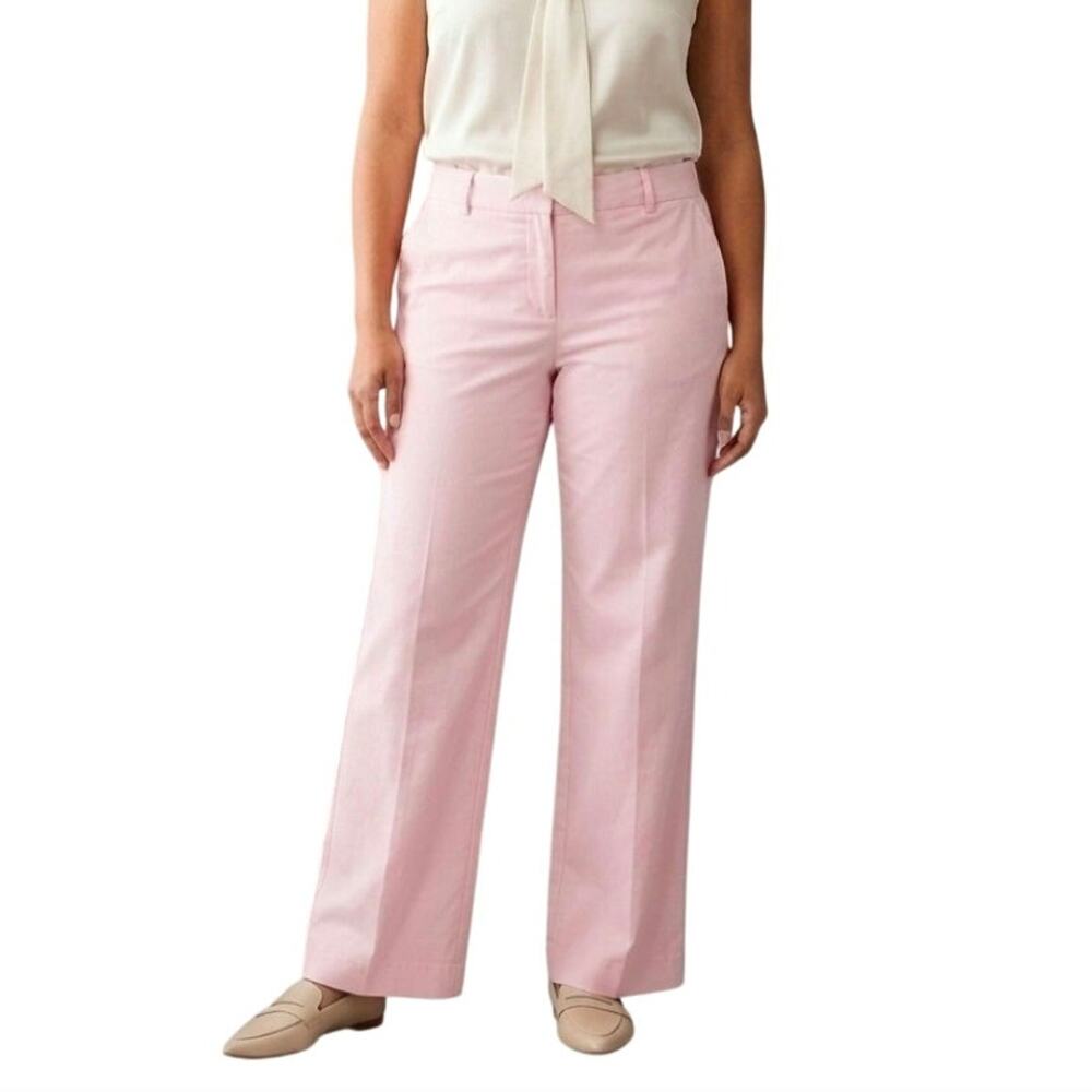 NWT TALBOTS Straight Leg Full Length Dress Pants Trousers 12 PETITE Blush Pink